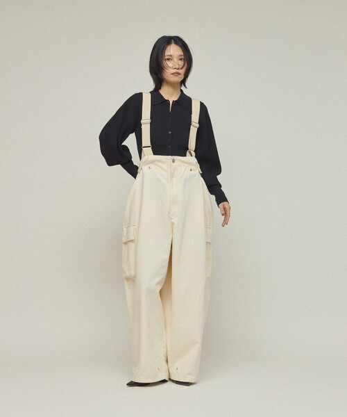 Johnbull（ジョンブル）の「JOHNBULL/ジョンブル MILサロペット /  2WAYサロペット / JL253P09（サロペット/オーバーオール・レディース・ブラック/オフホワイト・M/S）」の19枚目の写真