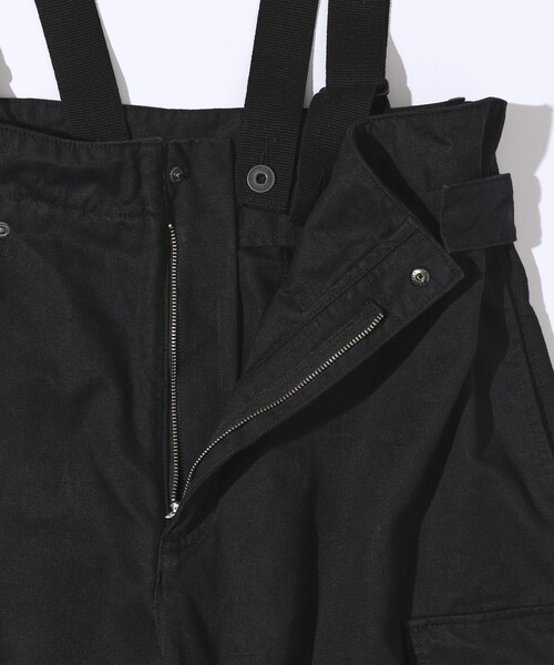 Johnbull（ジョンブル）の「JOHNBULL/ジョンブル MILサロペット /  2WAYサロペット / JL253P09（サロペット/オーバーオール・レディース・ブラック/オフホワイト・M/S）」の4枚目の写真