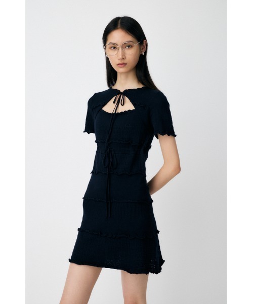 MOUSSY(マウジー)の「BOW DESIGN KNIT ミニドレス(ワンピース・レディース・カーキ/ホワイト/ネイビー・1/2)」の20枚目の写真