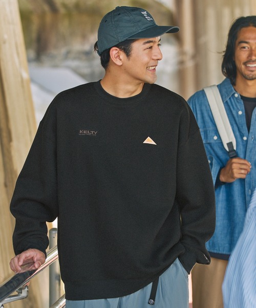 KELTY（ケルティ）の「KELTY/ケルティ 別注 ダブルロゴ刺繍 ビッグシルエット裏起毛スウェット（スウェット・レディース・グレー/ネイビー/スミクロ/アイボリー/ブラック/グレイッシュベージュ/オリーブ・L/M）」の3枚目の写真