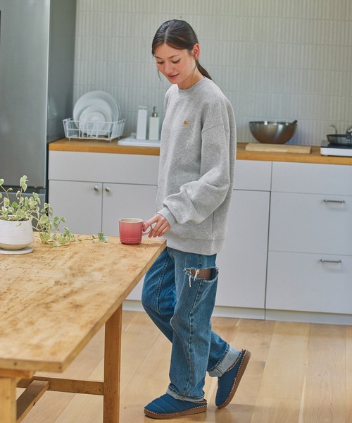 KELTY（ケルティ）の「KELTY/ケルティ 別注 ダブルロゴ刺繍 ビッグシルエット裏起毛スウェット（スウェット・レディース・グレー/ネイビー/スミクロ/アイボリー/ブラック/グレイッシュベージュ/オリーブ・L/M）」の12枚目の写真