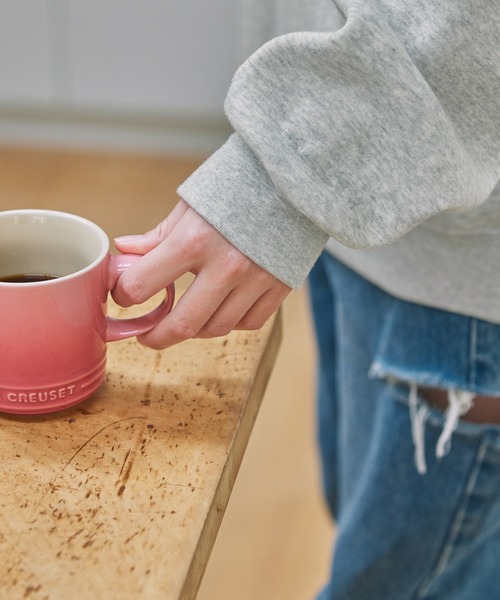 KELTY（ケルティ）の「KELTY/ケルティ 別注 ダブルロゴ刺繍 ビッグシルエット裏起毛スウェット（スウェット・レディース・グレー/ネイビー/スミクロ/アイボリー/ブラック/グレイッシュベージュ/オリーブ・L/M）」の14枚目の写真