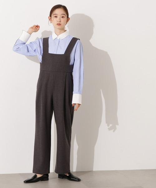 N.（N. Natural Beauty Basic）（エヌエヌナチュラルビューティーベーシック）の「ワイドストラップサロペット（サロペット/オーバーオール・レディース・ベージュ/チャコールグレー・MEDIUM）」の21枚目の写真