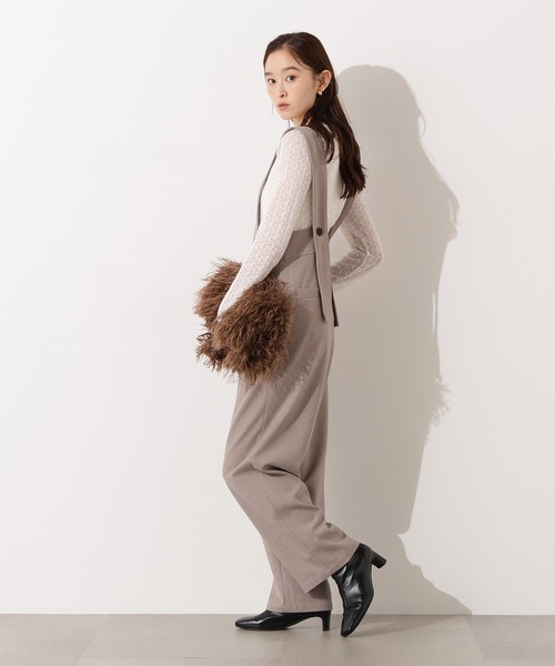 N.（N. Natural Beauty Basic）（エヌエヌナチュラルビューティーベーシック）の「ワイドストラップサロペット（サロペット/オーバーオール・レディース・ベージュ/チャコールグレー・MEDIUM）」の15枚目の写真