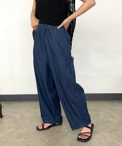 CRB(シーアールビー)の「裾ダーツカーゴパンツ(その他パンツ・レディース・グレー/モカ/インディゴブルー/カーキ/ブラック・F)」の7枚目の写真