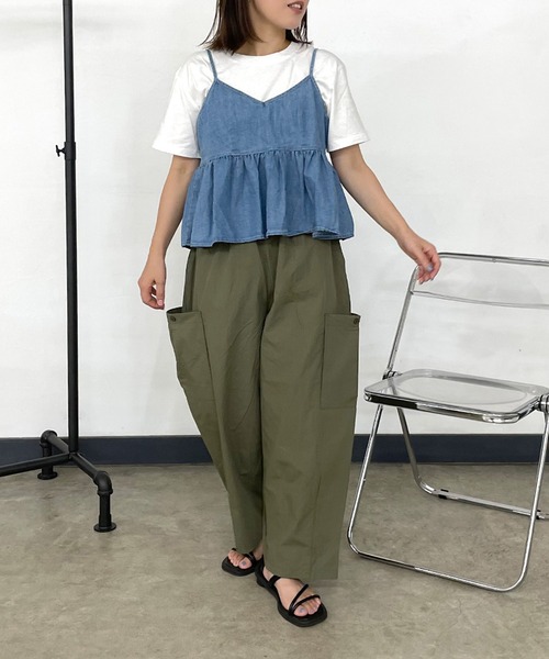 CRB(シーアールビー)の「裾ダーツカーゴパンツ(その他パンツ・レディース・グレー/モカ/インディゴブルー/カーキ/ブラック・F)」の20枚目の写真