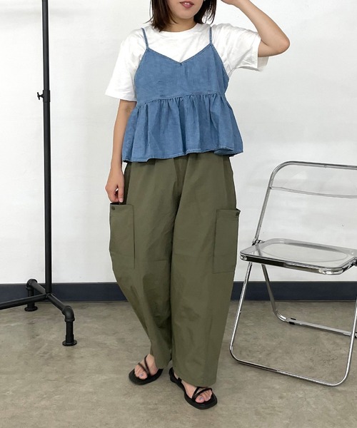 CRB(シーアールビー)の「裾ダーツカーゴパンツ(その他パンツ・レディース・グレー/モカ/インディゴブルー/カーキ/ブラック・F)」の21枚目の写真