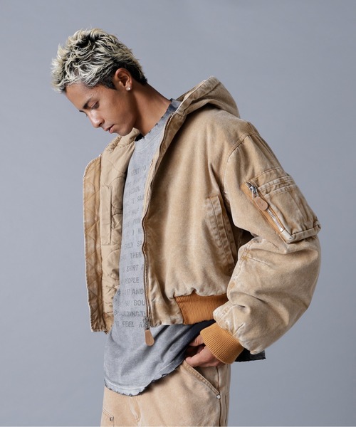 DANKE SCHON（ダンケシェーン）の「DankeSchon/ダンケシェーン/DUCK HOODED BLOUSON（ブルゾン・メンズ・ブラック/ベージュ・M/L）」の13枚目の写真