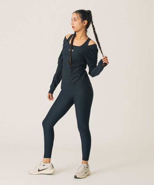 X-girl SPORTS(エックスガールスポーツ)の「BACK OPEN LS TOP(Tシャツ/カットソー・レディース・ブラック/ベージュ・MEDIUM/LARGE)」の6枚目の写真