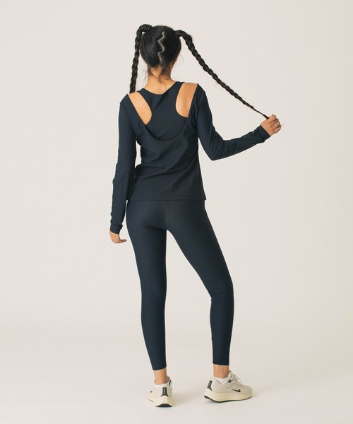 X-girl SPORTS(エックスガールスポーツ)の「BACK OPEN LS TOP(Tシャツ/カットソー・レディース・ブラック/ベージュ・MEDIUM/LARGE)」の12枚目の写真