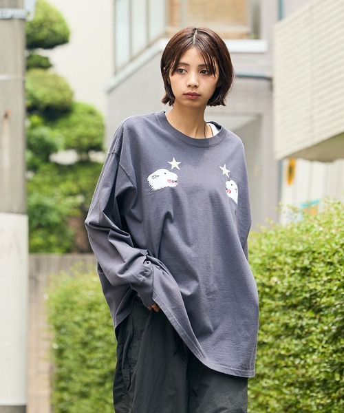 FACETASM（ファセッタズム）の「FACETASM/ファセッタズム THULE LONG TEE ロンT（Tシャツ/カットソー・メンズ・ホワイト/ブラック・5/4/3）」の2枚目の写真