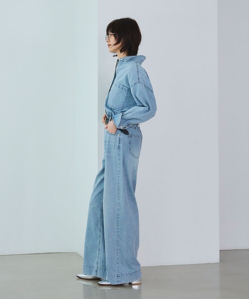 CROSS FUNCTION（クロスファンクション）の「《撥水》FRESH DENIM デニムシャツ【CROSS FUNCTION/クロスファンクション】（シャツ/ブラウス・レディース・サックスブルー/ホワイト/ネイビー・L/M/LL）」の22枚目の写真