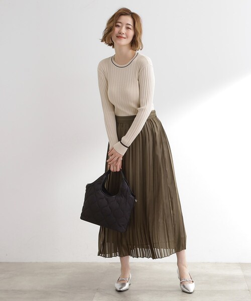 grove（グローブ）の「【撥水】キルトクリテ2WAYトート（トートバッグ・レディース・ブラック/ナチュラル/キャメル・00）」の5枚目の写真