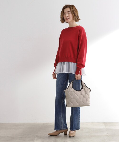 grove（グローブ）の「【撥水】キルトクリテ2WAYトート（トートバッグ・レディース・ブラック/ナチュラル/キャメル・00）」の9枚目の写真