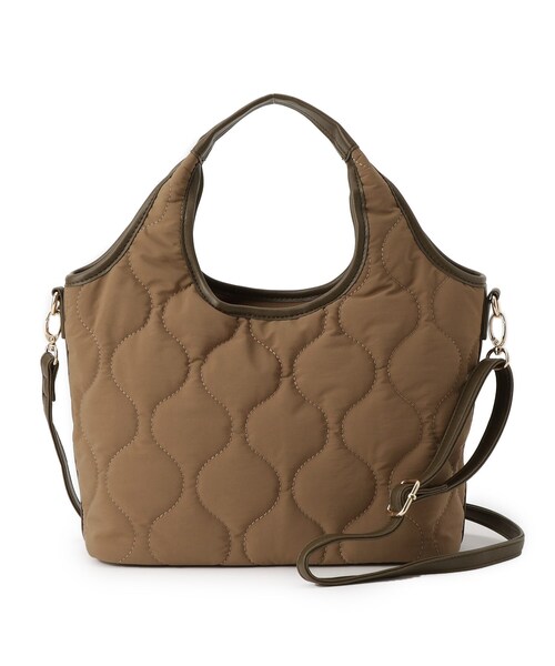 grove（グローブ）の「【撥水】キルトクリテ2WAYトート（トートバッグ・レディース・ブラック/ナチュラル/キャメル・00）」の13枚目の写真