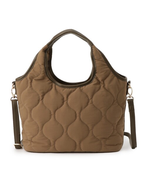 grove（グローブ）の「【撥水】キルトクリテ2WAYトート（トートバッグ・レディース・ブラック/ナチュラル/キャメル・00）」の15枚目の写真