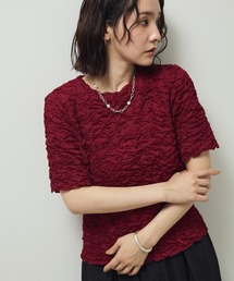 d-due h.p.franceボルドー半袖トップス d-due h.p.franceボルドー半袖トップス 送料無料】 d-due h.p.