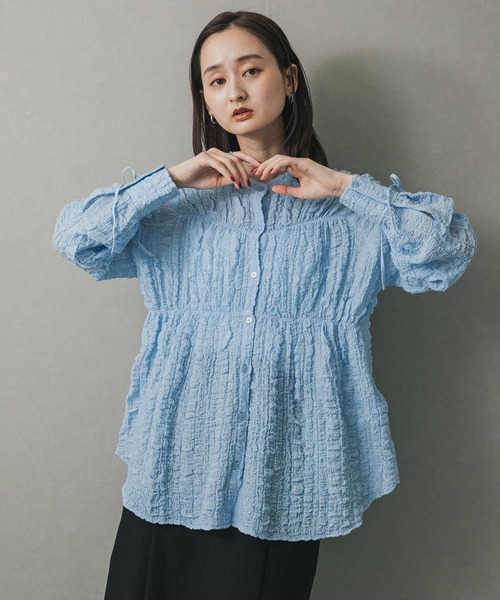 セール】シャーリングシャツ（シャツ/ブラウス）｜SENSE OF PLACE by