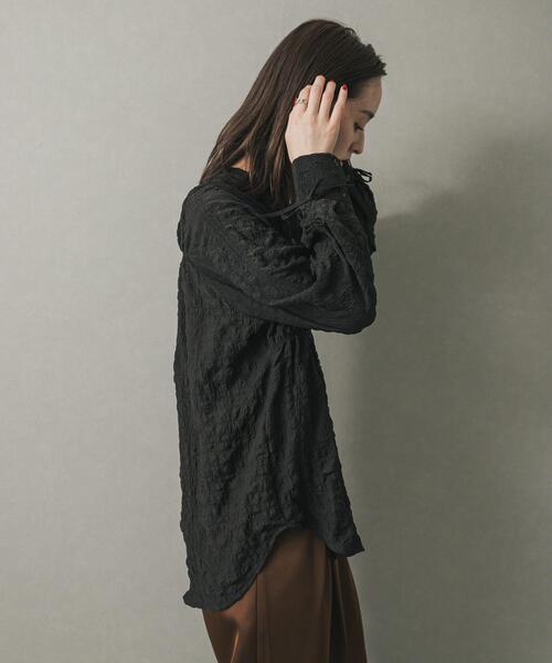 SENSE OF PLACE by URBAN RESEARCH(センスオブプレイスバイアーバンリサーチ)の「シャーリングシャツ(シャツ/ブラウス・レディース・ライトブルー/ブラック/アイボリー・ONE)」の14枚目の写真