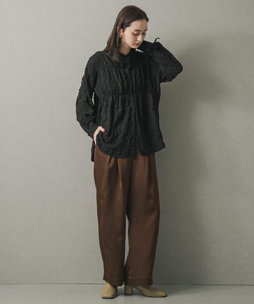 SENSE OF PLACE by URBAN RESEARCH(センスオブプレイスバイアーバンリサーチ)の「シャーリングシャツ(シャツ/ブラウス・レディース・ライトブルー/ブラック/アイボリー・ONE)」の16枚目の写真