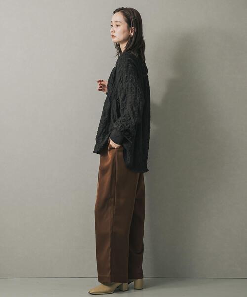 SENSE OF PLACE by URBAN RESEARCH(センスオブプレイスバイアーバンリサーチ)の「シャーリングシャツ(シャツ/ブラウス・レディース・ライトブルー/ブラック/アイボリー・ONE)」の17枚目の写真