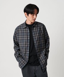 美品BEAUTY&YOUTH UNITED ARROWS オンブレチェックシャツ ブラッシュド オンブレ チェック シャツ