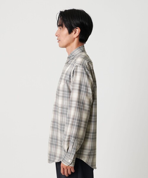 BEAUTY&YOUTH UNITED ARROWS(ビューティーアンドユースユナイテッドアローズ)の「尾州 TW チェック レギュラーシャツ FORM TAPERD型 ウォッシャブル MADE IN JAPAN(シャツ/ブラウス・メンズ・ネイビー/グレー系・S/M/L/XL)」の7枚目の写真