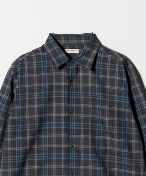 BEAUTY&YOUTH UNITED ARROWS(ビューティーアンドユースユナイテッドアローズ)の「尾州 TW チェック レギュラーシャツ FORM TAPERD型 ウォッシャブル MADE IN JAPAN(シャツ/ブラウス・メンズ・ネイビー/グレー系・S/M/L/XL)」の12枚目の写真