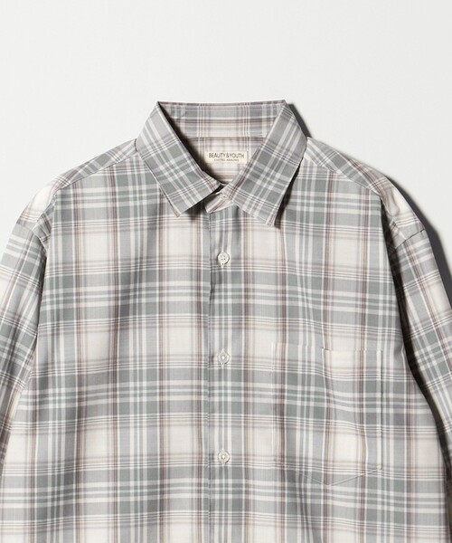 BEAUTY&YOUTH UNITED ARROWS(ビューティーアンドユースユナイテッドアローズ)の「尾州 TW チェック レギュラーシャツ FORM TAPERD型 ウォッシャブル MADE IN JAPAN(シャツ/ブラウス・メンズ・ネイビー/グレー系・S/M/L/XL)」の18枚目の写真