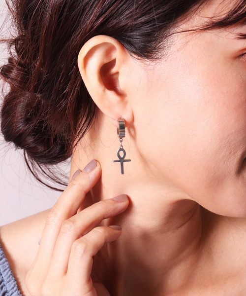 シルバー925 ピアス　ユニセックス　片耳　ゆらゆら　インパクト　タトゥー　紋様 販売 中ファッション - シルバーピアス ユニセックス 片耳