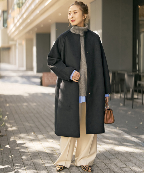 S160ビーバーノーカラーコート（ノーカラーコート）｜Spick & Span