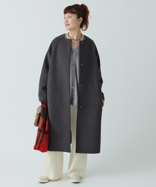 S160ビーバーノーカラーコート（ノーカラーコート）｜Spick & Span