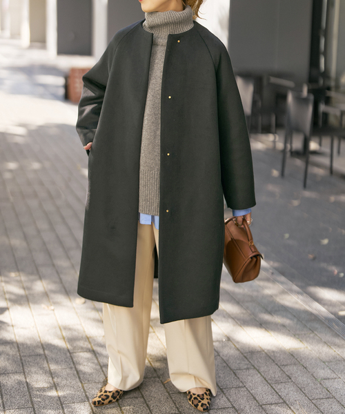 S160ビーバーノーカラーコート（ノーカラーコート）｜Spick & Span