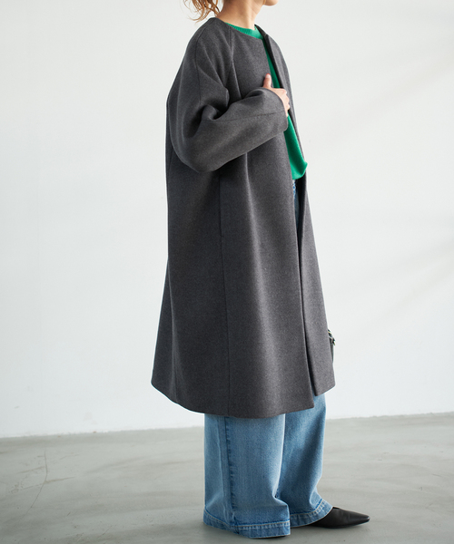 S160ビーバーノーカラーコート（ノーカラーコート）｜Spick & Span