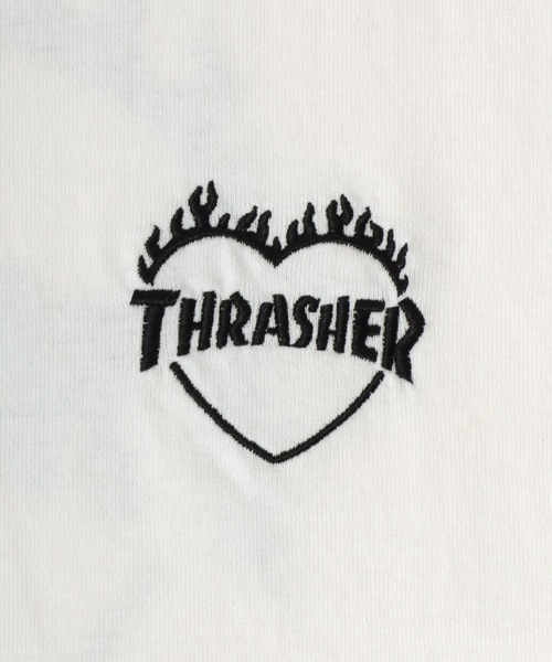 THRASHER(スラッシャー)の「THRASHER(スラッシャー)ハートモチーフ刺繍 プリント 袖プリント ロンT メンズ レディース ユニセックス(Tシャツ/カットソー・メンズ・アッシュグレー/ホワイト/ブラウン/ブラック・XL/L/M)」の7枚目の写真