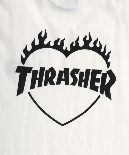THRASHER(スラッシャー)の「THRASHER(スラッシャー)ハートモチーフ刺繍 プリント 袖プリント ロンT メンズ レディース ユニセックス(Tシャツ/カットソー・メンズ・アッシュグレー/ホワイト/ブラウン/ブラック・XL/L/M)」の8枚目の写真
