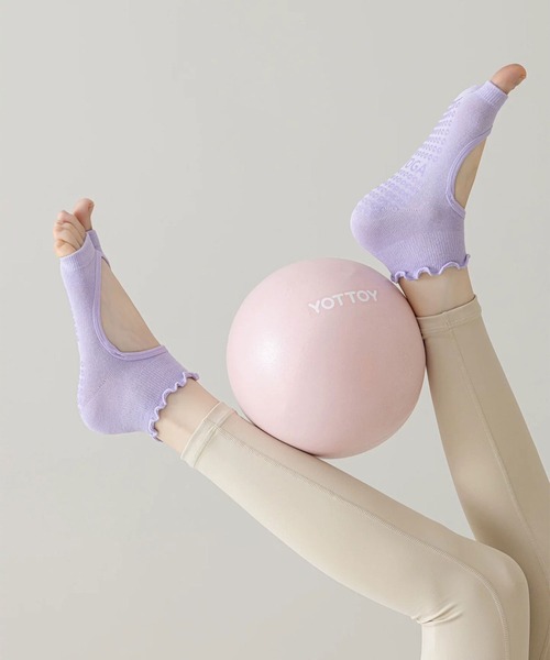 ammy.(エイミードット)の「【 ammy. / エイミードット 】 滑り止め付き フリル フットカバー ソックス / ヨガ フィットネス(ソックス/靴下・レディース・パープル/グリーン/ブルー/ベージュ/ホワイト/ブラック・FREE)」の6枚目の写真