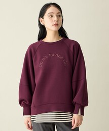 ロゴ刺繍ダンボールトレーナー