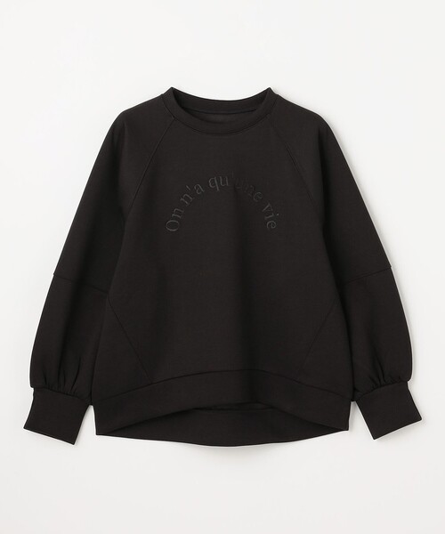 ANY(エニィ)の「ロゴ刺繍ダンボールトレーナー(スウェット・レディース・ワイン系/グレー系/イエロー系/ブラック系/アイボリー系・F)」の9枚目の写真