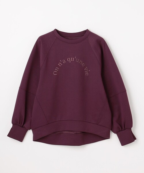 ANY(エニィ)の「ロゴ刺繍ダンボールトレーナー(スウェット・レディース・ワイン系/グレー系/イエロー系/ブラック系/アイボリー系・F)」の10枚目の写真