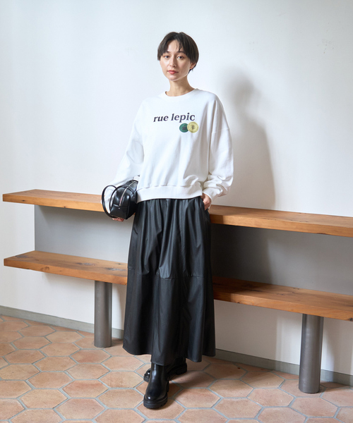 Rouge vif Anna（ルージュヴィフアンナ）の「フェイクレザーフレアスカート（スカート・レディース・ブラウン/ブラック・38/36）」の20枚目の写真