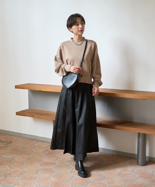 Rouge vif Anna（ルージュヴィフアンナ）の「フェイクレザーフレアスカート（スカート・レディース・ブラウン/ブラック・38/36）」の21枚目の写真