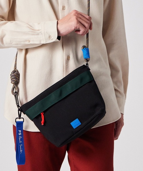 Paul Smith(ポールスミス)の「PSカラーコード ショルダーバッグ【553435 B131S】(ショルダーバッグ・メンズ・ダークグリーン/ブラック/ベージュ・FREE)」の4枚目の写真