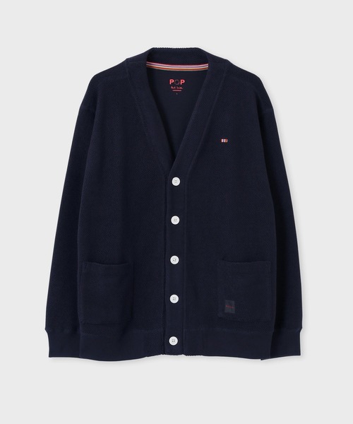 Stripe Bar” インレイ カーデガン【853297 P7186A】（カーディガン