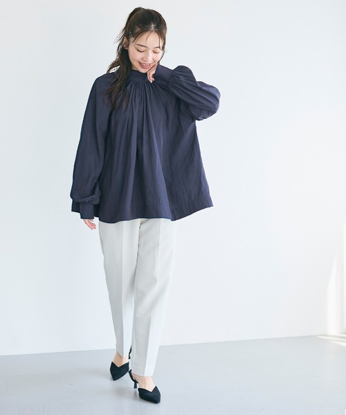 coca(coca)(コカ)の「バックリボンサテンブラウス(シャツ/ブラウス・レディース・ネイビー/ピンク・L/M)」の10枚目の写真