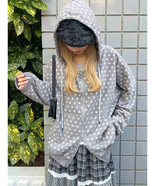 セール】《秋冬新作☆》ドットジャガードビッグバーカー（パーカー