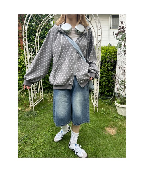 WC（ダブル シー）の「《秋冬新作★》ドットジャガードビッグバーカー（パーカー・レディース・グレー/ブラック・FREE）」の20枚目の写真