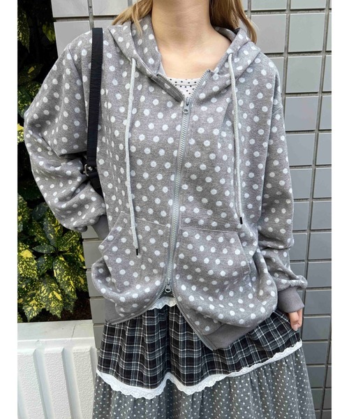 トリココムデギャルソン ドット ニット ジャカード パーカー トリコ