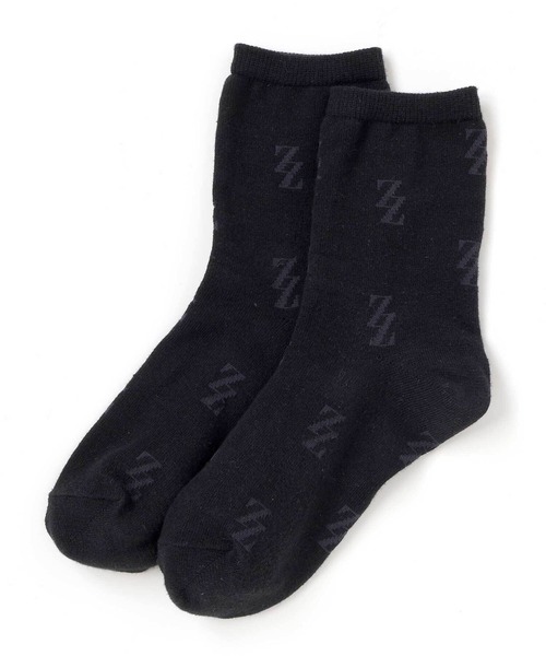 ZIDDY（ジディ）の「ジャガードロゴソックス(19~24cm)（ソックス/靴下・キッズ・ブラック/ベージュ・24.0cm/21.0cm）」の2枚目の写真