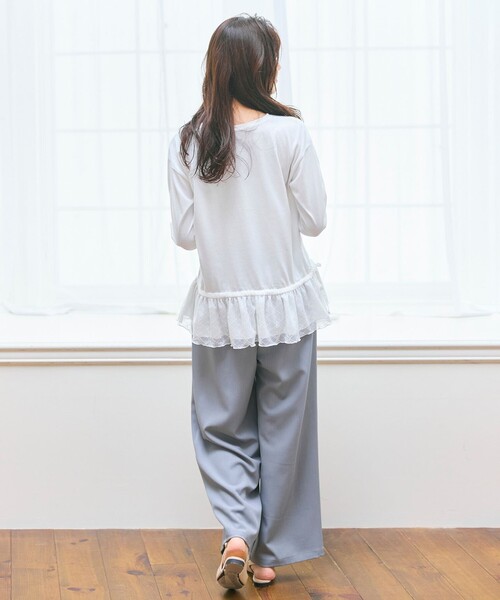 Feroux(フェルゥ)の「フリルぺプラム カットソー(Tシャツ/カットソー・レディース・ホワイト系/ホワイト系1・F)」の6枚目の写真